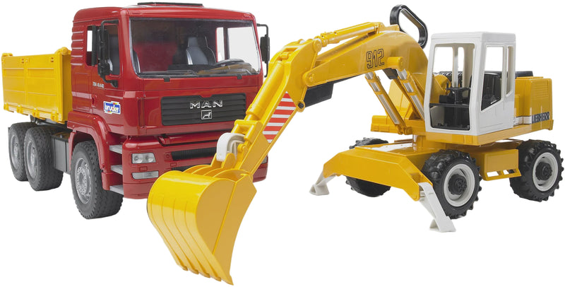Bruder | 02751 MAN TGA Construction truck with Liebherr Excavator