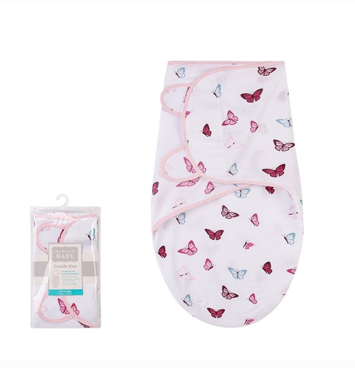 Hudson Baby | Bamboo Interlock Swaddle - Butterfly