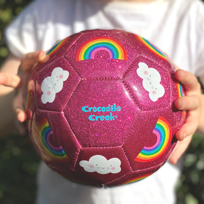 Crocodile Creek - Glitter Soccer Ball - Rainbow (Size 3)