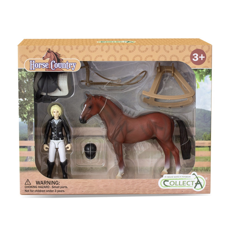 CollectA |  Horse Country  - Lady Tournament Rider with Accessories-