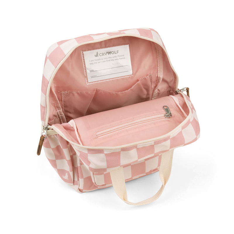 Crywolf | Mini Backpack - Pink Check