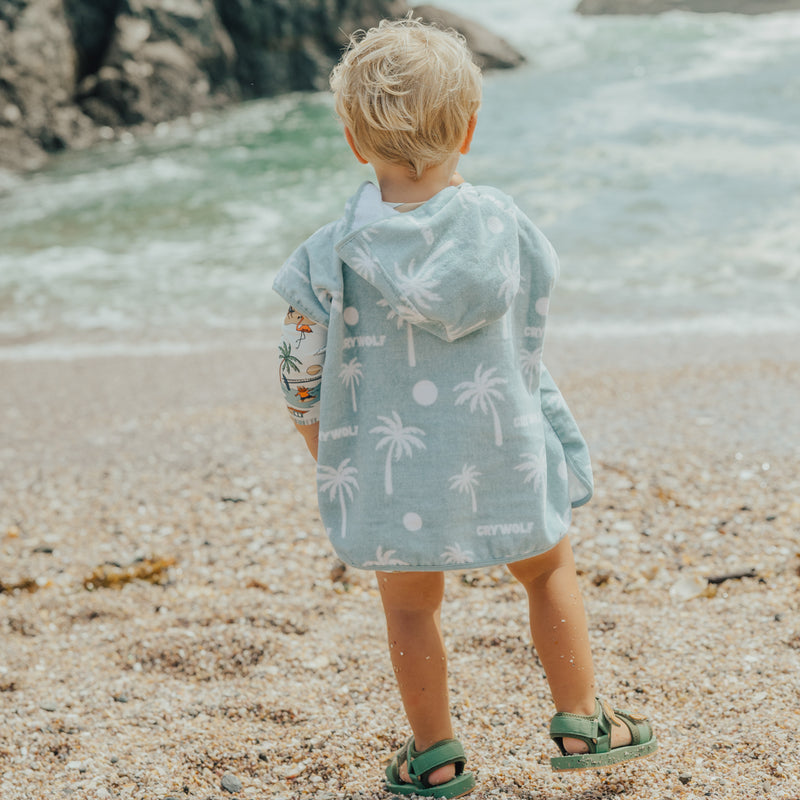 Crywolf | Baby Hooded  Beach Towel - Blush Floral or Pacific Blue