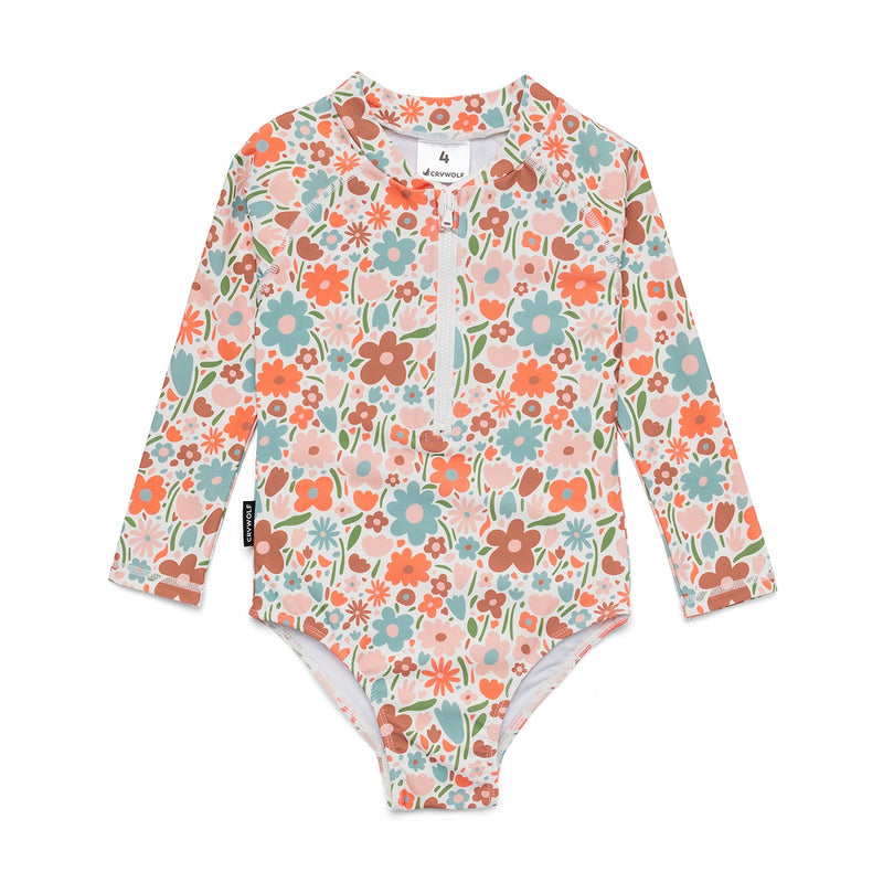 Crywolf | Baby Girls L/S Swimsuit  - Flower Market