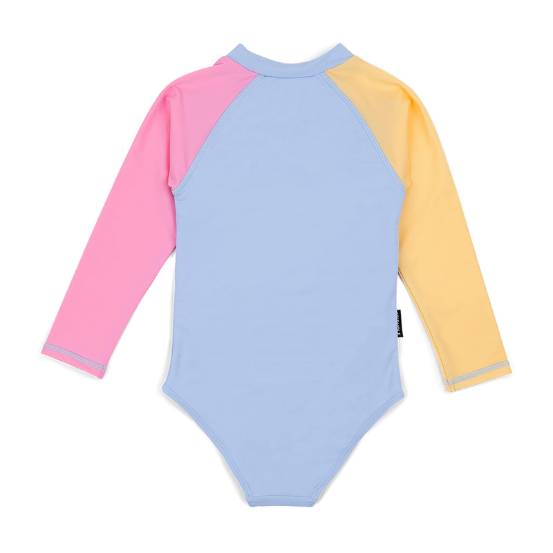 Crywolf | Long Sleeve Swimsuit- Pop Colourblock