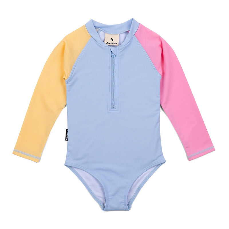 Crywolf | Long Sleeve Swimsuit- Pop Colourblock