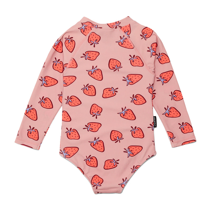 Crywolf | Long Sleeve Swimsuit-Strawberry Splash