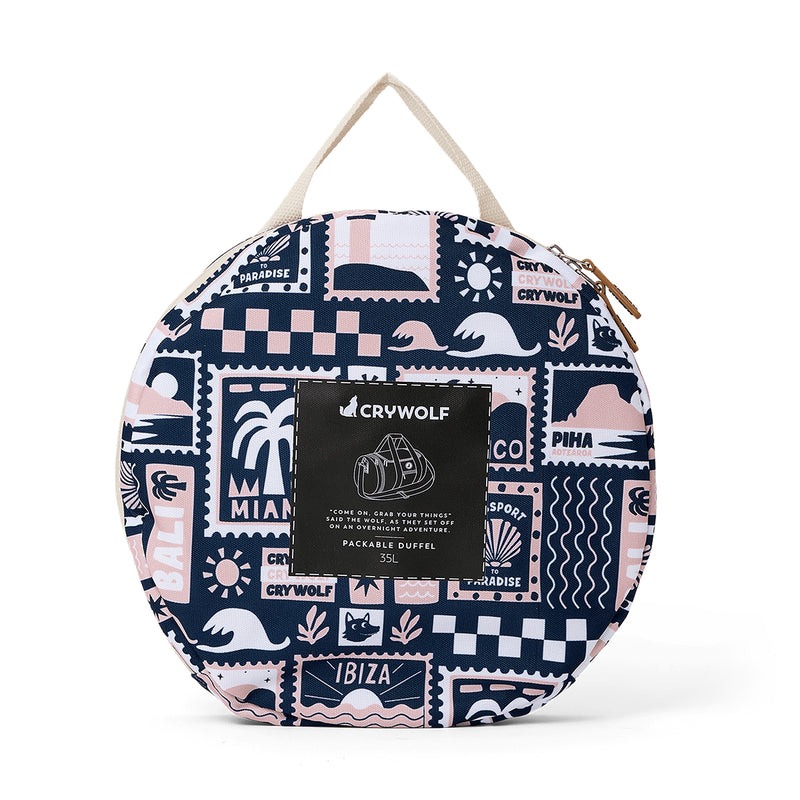 Crywolf | Packable Duffel Bag - Blush Postcards