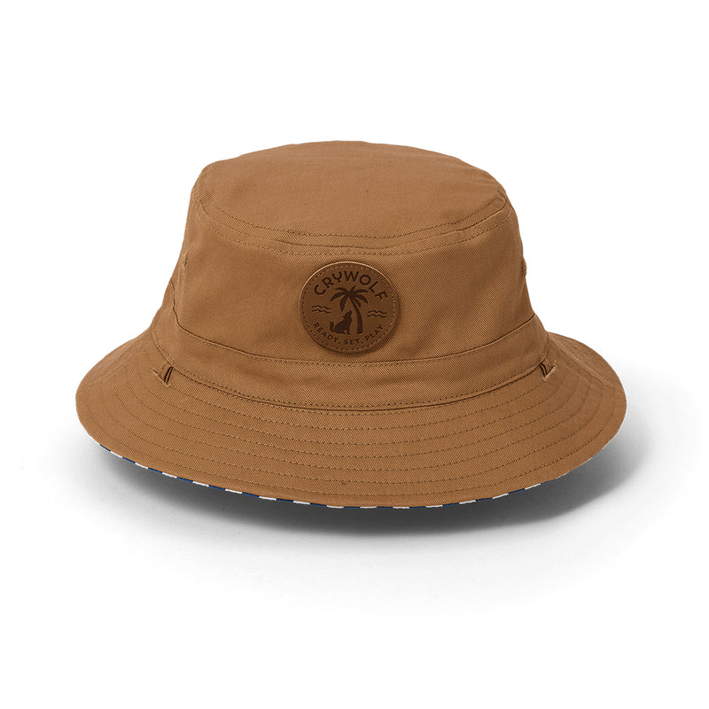 Crywolf | Reversible Bucket Hat-Deep Sea Stripe