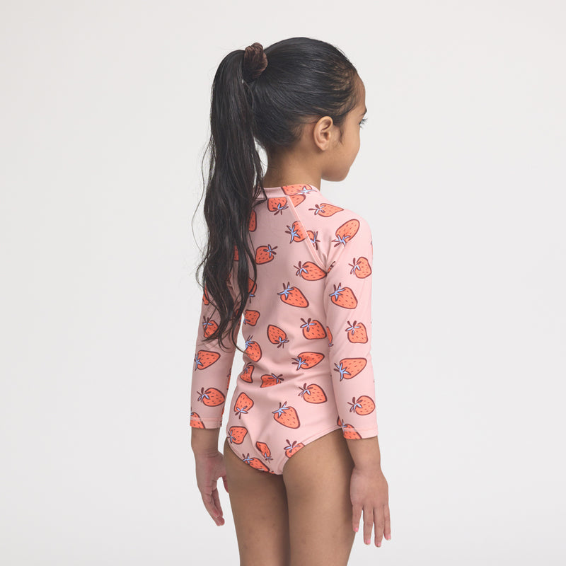 Crywolf | Long Sleeve Swimsuit-Strawberry Splash