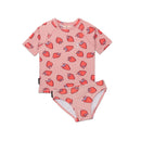 Crywolf | Short Sleeve Rash Vest Set-Strawberry Splash