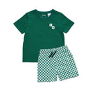 Crywolf | Short Sleeve Sleep Set - Sea Green Check