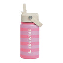 Crywolf - Drink Bottle 360ml - Flamingo Stripe