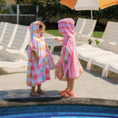 Crywolf | Hooded Towel - Flamingo Stripe
