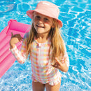 Crywolf | Long Sleeve Swimsuit - Pop Gingham
