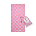 Crywolf | Rapid Dry Towel - Flamingo Check/Sea Green Check