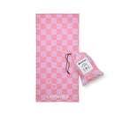 Crywolf | Rapid Dry Towel - Flamingo Check/Sea Green Check