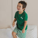 Crywolf | Short Sleeve Sleep Set - Sea Green Check