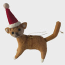 Christmas Felted Decoration - Christmas Cat