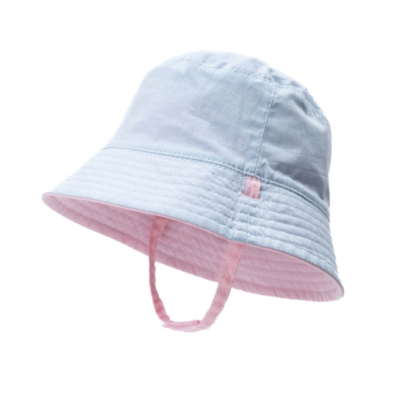 Hi-Hop | Chambray Reversible Bucket-Pink/Denim