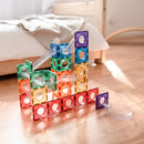 CONNETIX Magnetic Tiles 92 Piece Rainbow Ball Run Pack