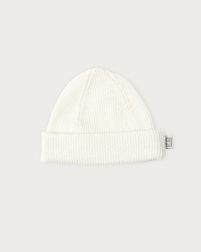 Babu | Merino Ribbed Beanie - Cream