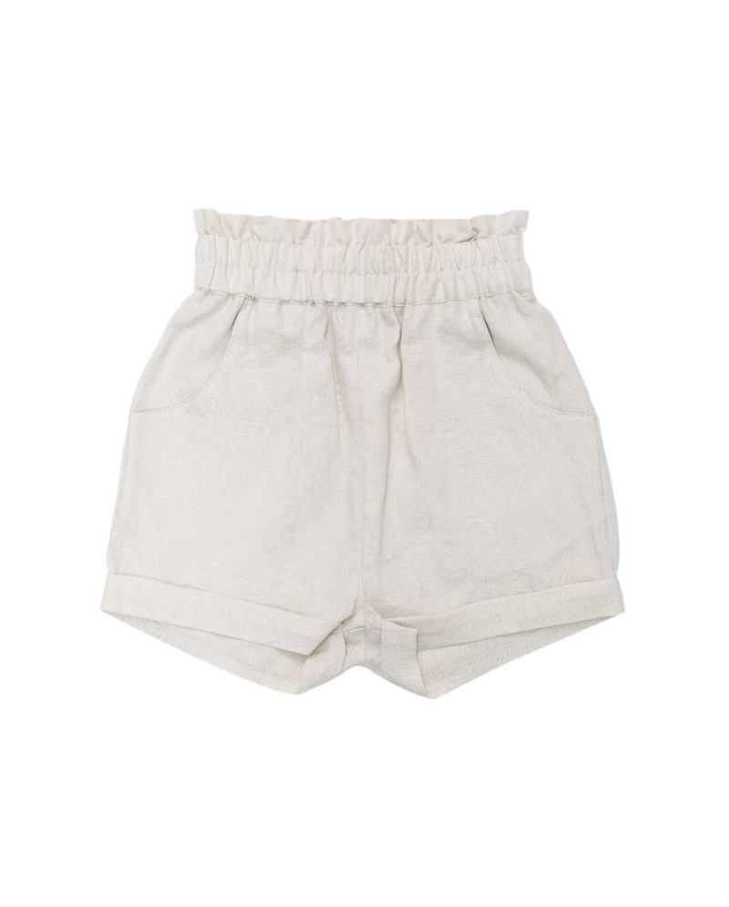 The Girl Club | Cream Linen Shorts