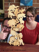 Tarata | Wooden Balancing Elephants - Natural