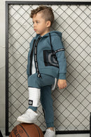 Cracked Soda Jet Zip Hoodie teal 3-8