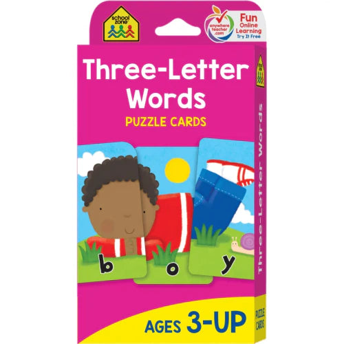 School Zone | Three-Letter Words Puzzle cards