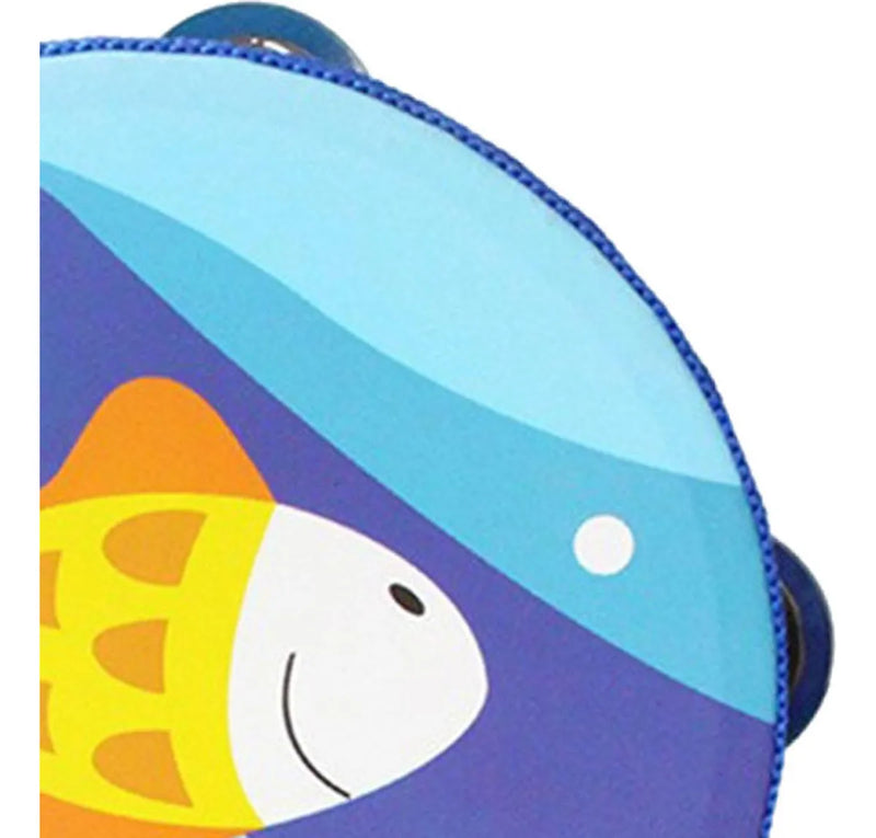 Wood Handheld Tambourines  15cm Fish