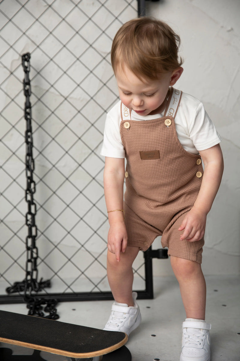 Cracked soda | Dash Waffle Overall Set - Mocha