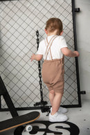 Cracked soda | Dash Waffle Overall Set - Mocha