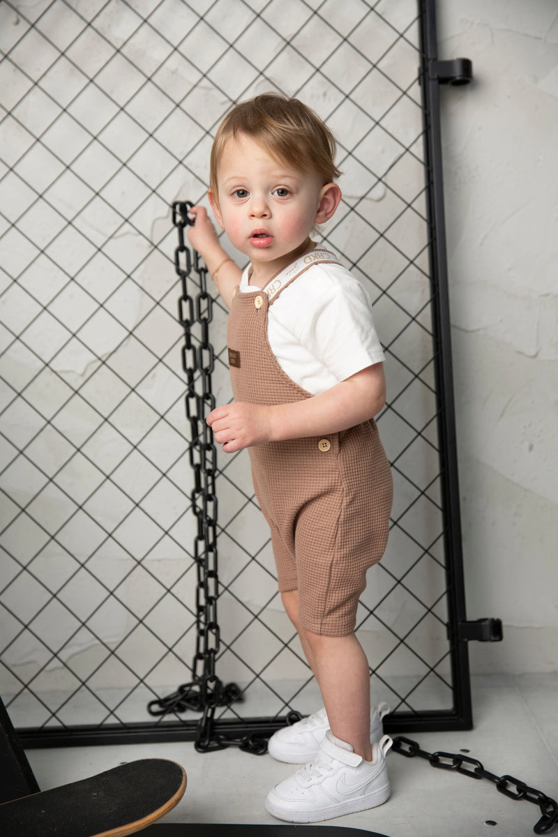 Cracked soda | Dash Waffle Overall Set - Mocha