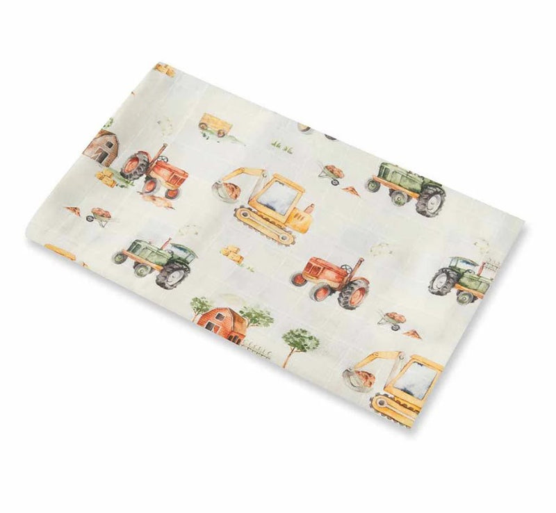 Snuggle Hunny | Diggers & Tractors Organic Muslin Wrap