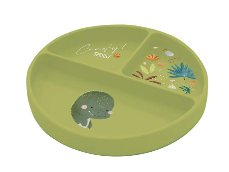 Sassi Silicone Meal Plate - Cracky The Dinosaur