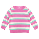 Korango | Baby Girls Stripe Knit Jumper - Green/Pink