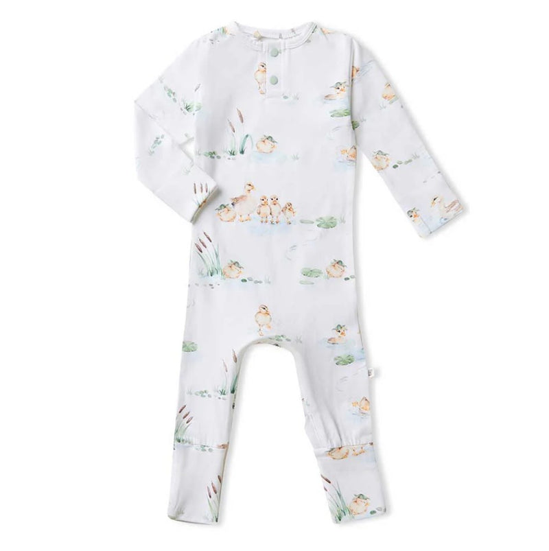 Snuggle Hunny Organic Growsuit | Duck Pond