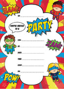 Art wrap Super Hero Padded Inviation