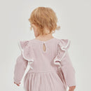 Aster & Oak | Baby Girls Pale Mauve Bubble Romper RRP $64.99