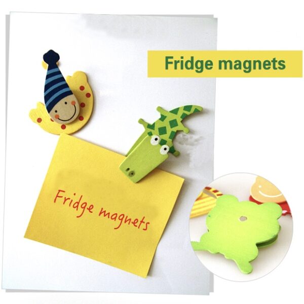 Wooden Clip  Fridge Magnets - Asst