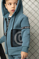 Cracked Soda Jet Zip Hoodie teal 3-8