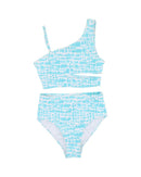 Minihaha | Koa Print  Aqua Bikini 8-14 YRS