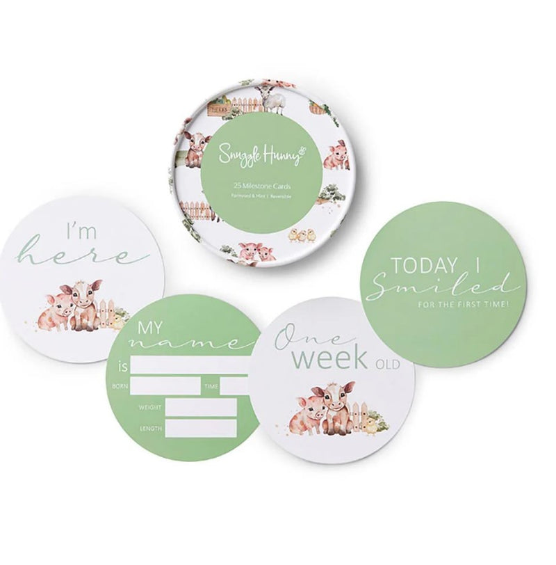 Snuggle Hunny | Farm & Mint Reversible Milestone Cards