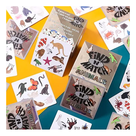 Find N' Match Animal Card Game