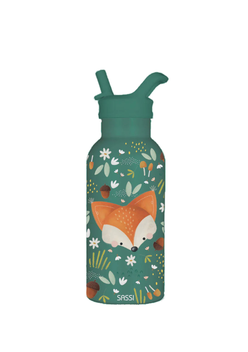 Sassi Vacuum Insulated Stainless Steel Drink Bottle 350 ml - Crunchy The Fox