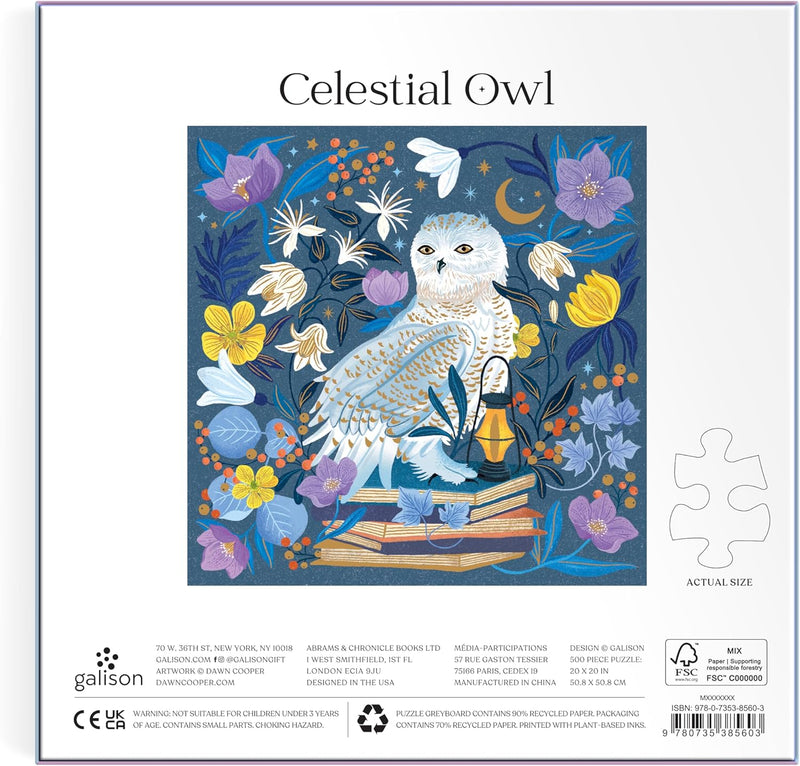 Celestial Owl, 500 Piece Foil Puzzle