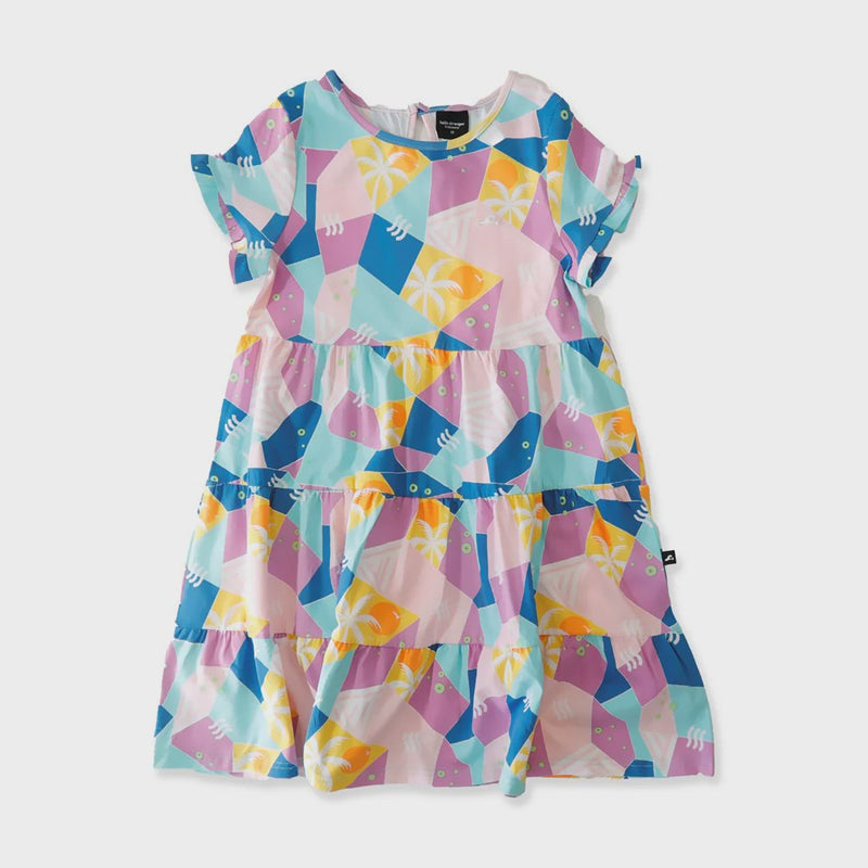 Hello Stranger | Girls Pixie SS Dress - Geo