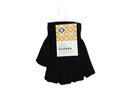 Kid's Fingerless Gloves - Black 3-7yrs