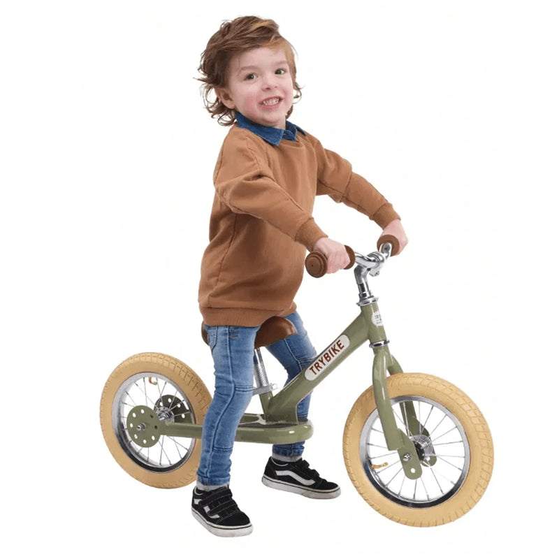 Green Vintage Trybike, Cream Tyres and Chrome (3 wheel) DROPSHIP