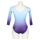GY924-1 Round neck-Neck  Perriwinkle Spangle leotard